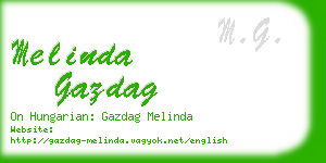 melinda gazdag business card